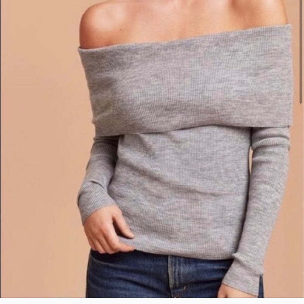 COPY - Wilfred Gray off the shoulder sweater